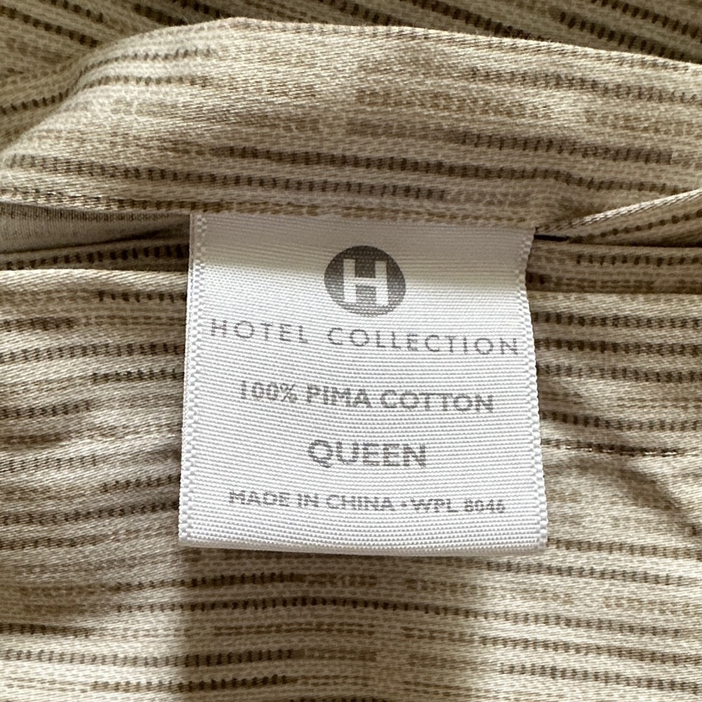 Hotel Collection Queen 400 Thread Count Pima Cotton Sheet Set Printed Ivory